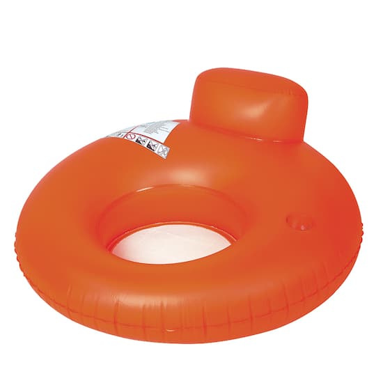 4ft. Orange Inflatable Pool Sofa Lounger Float